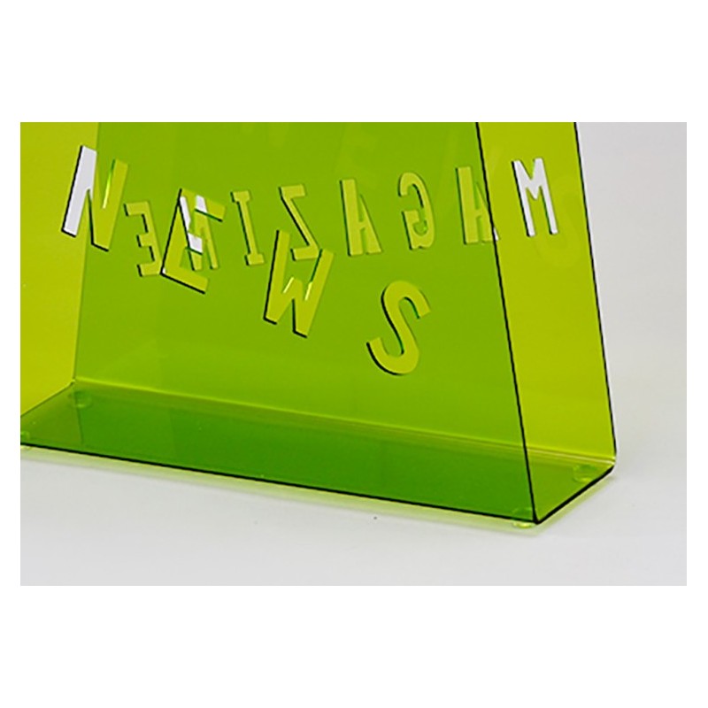 Porte-revues SAC plexiglass vert - range-magazines design moderne - FUNNY VERT