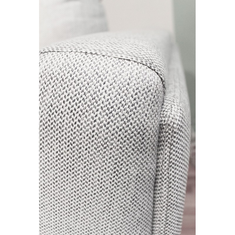 Canapé d'angle gauche tissu gris clair modulable -  dossiers mobiles - ALIX