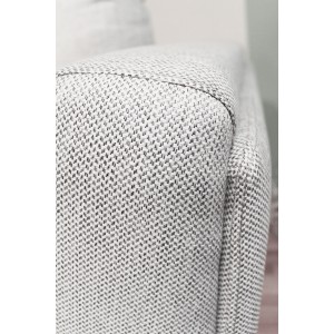 Canapé d'angle droit tissu gris clair modulable -  dossiers mobiles - ALIX