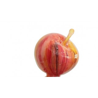 sculpture POMMES 49 cm laquée rouge acidulé  - objet décoratif design contemporain abstrait - DUO POMMES