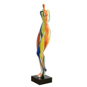 Sculpture femme style abstrait peinture multicolore - WOMAN