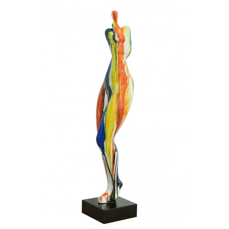 Sculpture femme style abstrait peinture multicolore - WOMAN