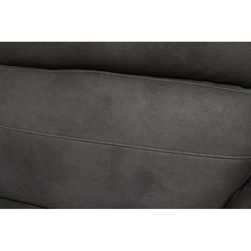 Canapé relaxation 2.5 places motorisé en tissu gris anthracite - CLARA
