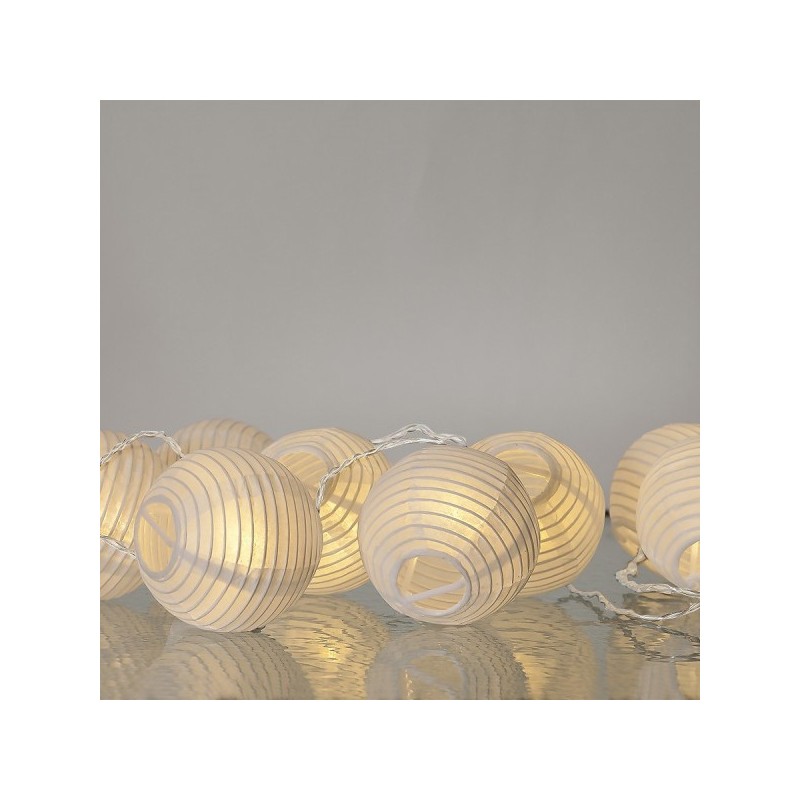 Guirlande lumineuse boules en papier 3,10 m