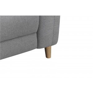 Canapé relaxation 2.5 places tissu gris motorisé - style  scandinave - Qualité Premium Relax - POLO