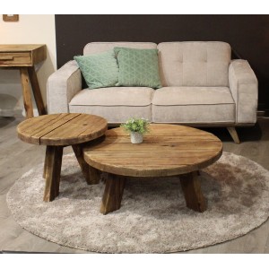 Table basse ronde 90 cm - Collection CHALET