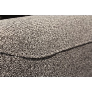 Canapé d'angle gauche tissu gris dossiers réglables - design contemporain vintage - SMART