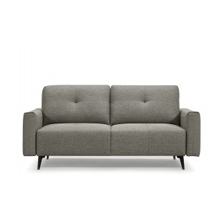 Canapé 3 places tissu gris dossiers réglables - design contemporain vintage - SMART