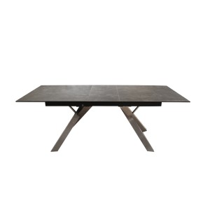 Table céramique extensible 180 à 220 cm rectangulaire piétement Acier - Roma