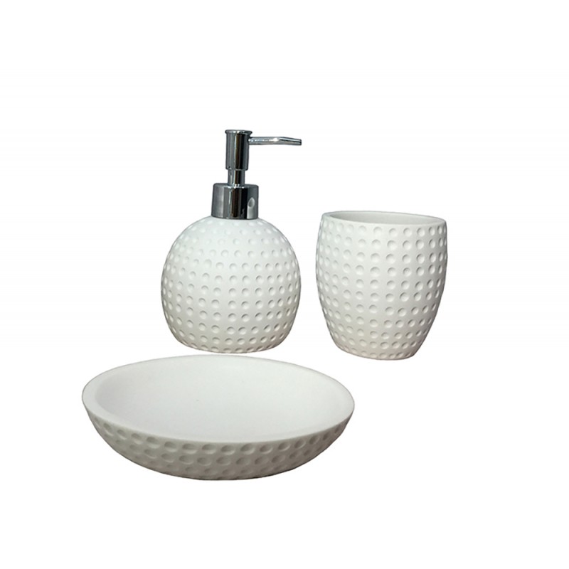 Set 3 accessoires salle de bain - JULIA