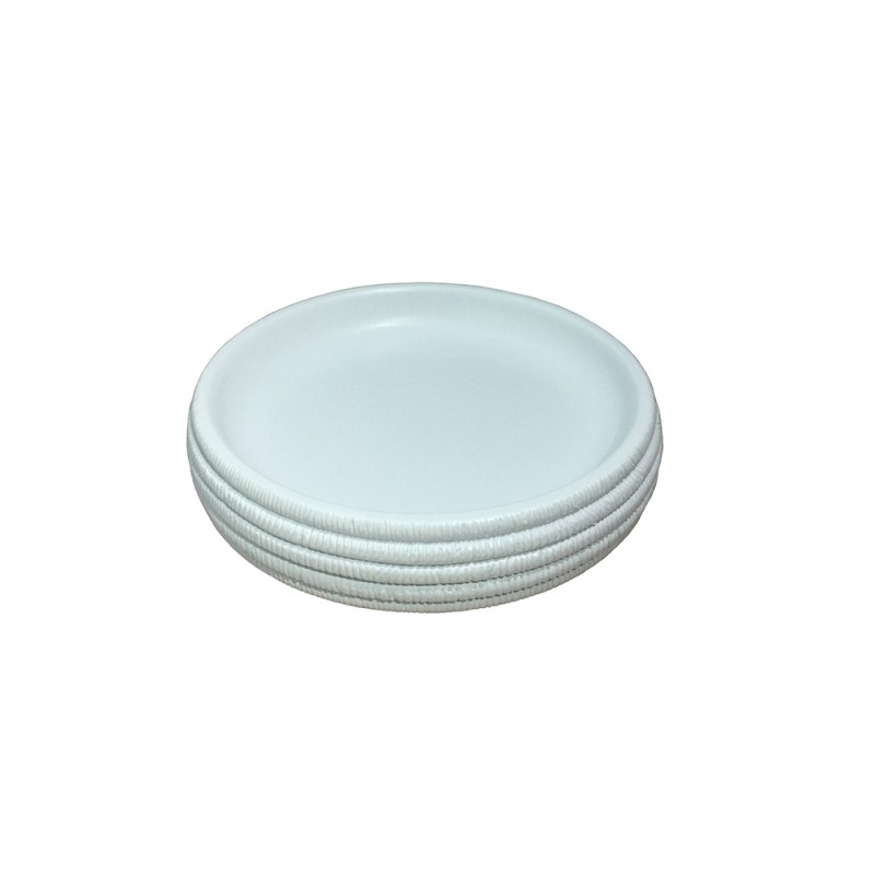 Set 3 accessoires salle de bain en Polyrésine et base minérale blanc - LANA
