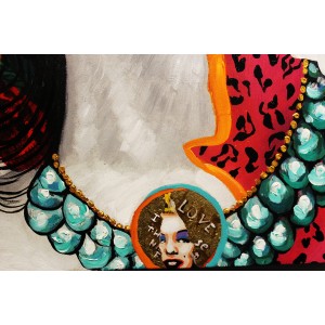 Tableau pop art Monroe peinture moderne 120x90 cm - MARILYN