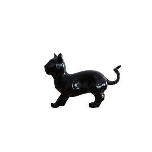 Sculpture chat noir en résine - CAT black