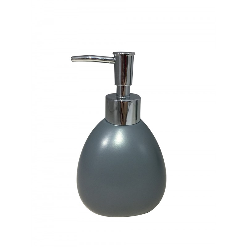 Set 3 accessoires salle de bain en Polyrésine et pierre naturelle gris anthracite - COLLECTION LARA