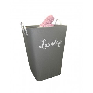 Bac à linge gris rigide- rangement salle de bain, dressing, chambre - LAUNDRY 2