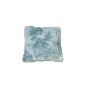 Coussin faux poils de lapin bleu douceur intense - Calinou