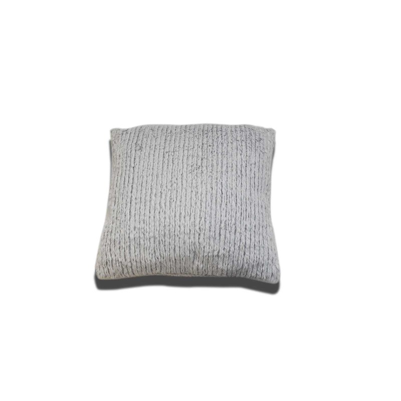 Coussin blanc blanc texturé aspect tricot - LENO