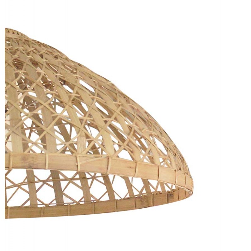 Suspension ronde en bambou style bord de mer D. 80 cm - TULUM