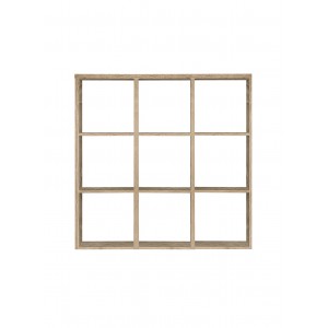 Etagère cube 9 casiers décor chêne - rangement bibliothèque moderne - Collection Classico