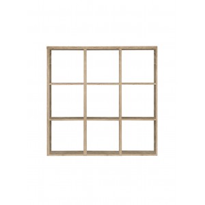 Etagère cube 9 casiers décor chêne - rangement bibliothèque moderne - Collection Classico