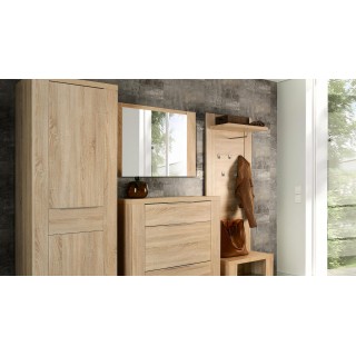 Meuble rangement placard aspect chêne clair - design contemporain - collection OPIO