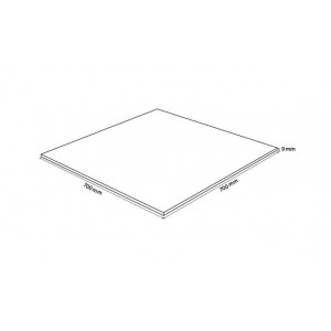 Plateau carré 70x70 en verre trempé transparent - dessus de table résistant - Pour table & table basse