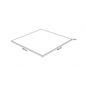 Plateau carré 70x70 en verre trempé transparent - dessus de table résistant - Pour table & table basse