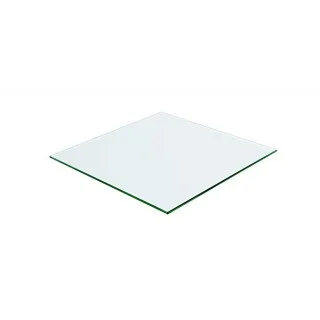 Plateau carré 100x100 en verre trempé transparent - dessus de table résistant - Pour table & table basse