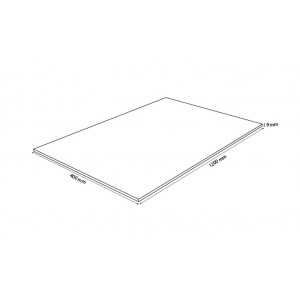 Plateau rectangulaire 120x40 en verre trempé transparent - dessus de table résistant - Pour table & table basse