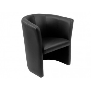 Fauteuil Cabriolet noir en simili - Design contemporain - CABRI