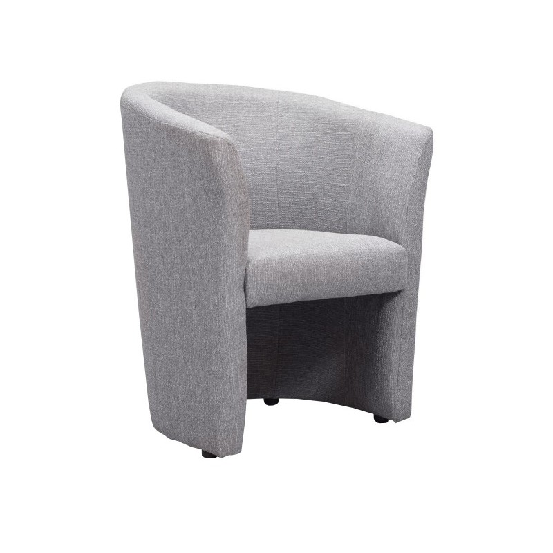 Fauteuil Cabriolet tissu gris - Design contemporain - CABRI