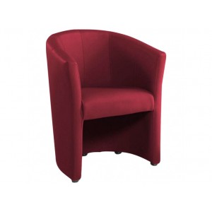 Fauteuil Cabriolet tissu rouge bordeaux - Design contemporain - CABRI