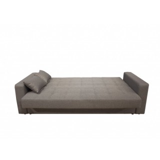 Canapé Convertible 3 places Confortable gris avec coffre - Design Classique - STUDY