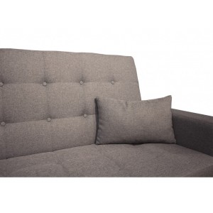 Canapé Convertible 3 places Confortable gris avec coffre - Design Classique - STUDY