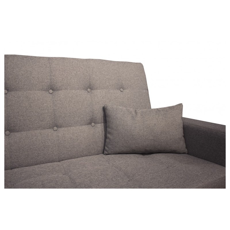 Canapé Convertible 3 places Confortable gris avec coffre - Design Classique - STUDY