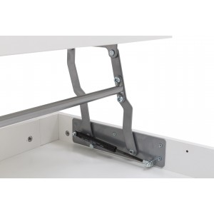 Table basse rectangulaire blanc avec plateau relevable - COOL