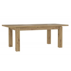 Table de repas extensible 160/207 cm décor bois clair - ALIA
