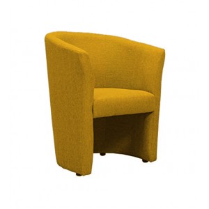 Fauteuil Cabriolet Tissu jaune moutarde - Design Contemporain - CABRI