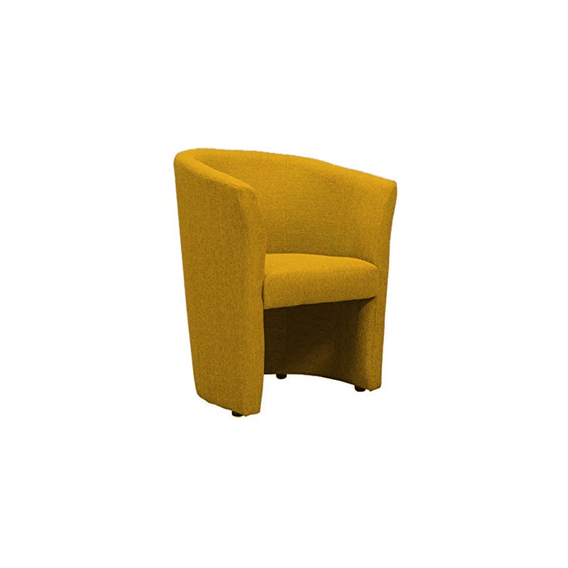 Fauteuil Cabriolet Tissu jaune moutarde - Design Contemporain - CABRI