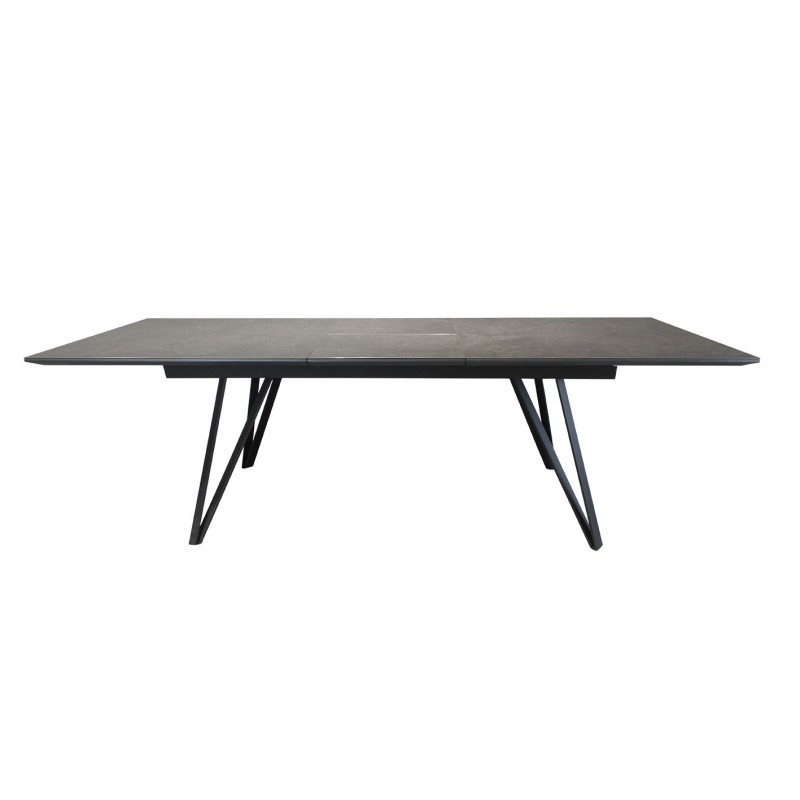 Table 160/210 cm extensible gris anthracite - ONYX