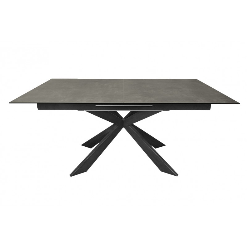 Table de repas extensible céramique 160/200 cm gris anthracite rectangulaire INUSABLE - STARLIGHT