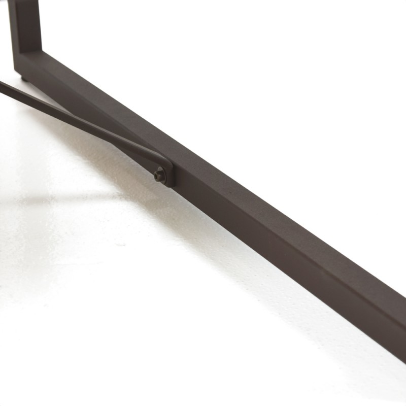Table basse en pin et métal marron - LINEA