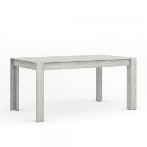 Table de repas rectangulaire 160 cm gris décor béton texturé - DETROIT