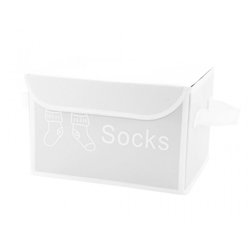 Boite pour dressing à couvercle Socks Blanc - SPACE