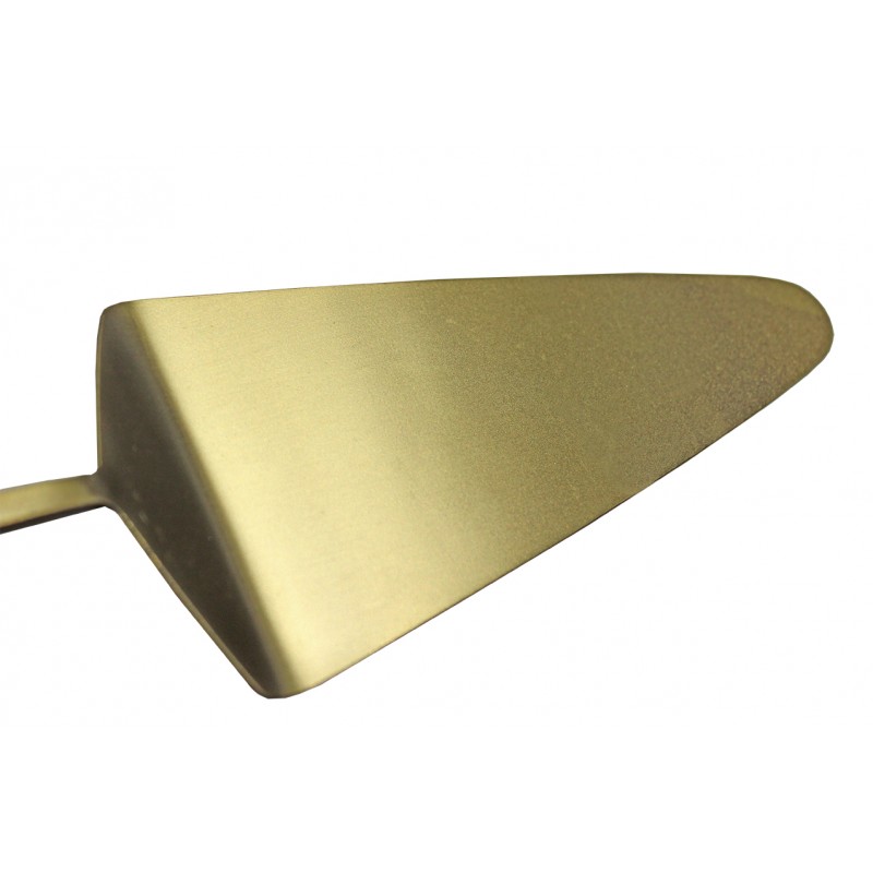Service de 6 couverts en acier inoxydable doré finition laiton brossé