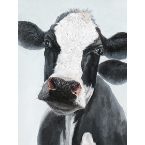 Peinture sur toile multicolore rectangulaire vaches - les Normandes