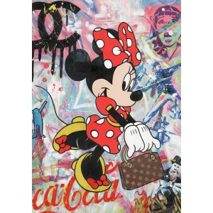 Peinture sur toile multicolore rectangulaire Minnie - Magic mouse