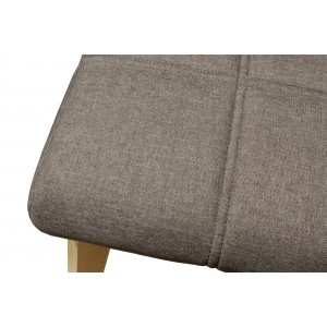 Chaise de bar scandinave en tissu marron et pieds bois - LEO