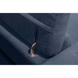 Canapé relaxation 2.5 places tissu BLEU motorisé - style  scandinave - Qualité Premium Relax - POLO