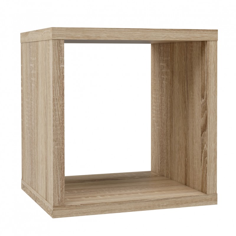 Etagère cube 1 casier décor chêne clair texturé - CLASSICO